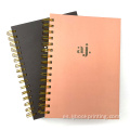 Notebook de planificador diario semanal de Gold Spiral A5 personalizado